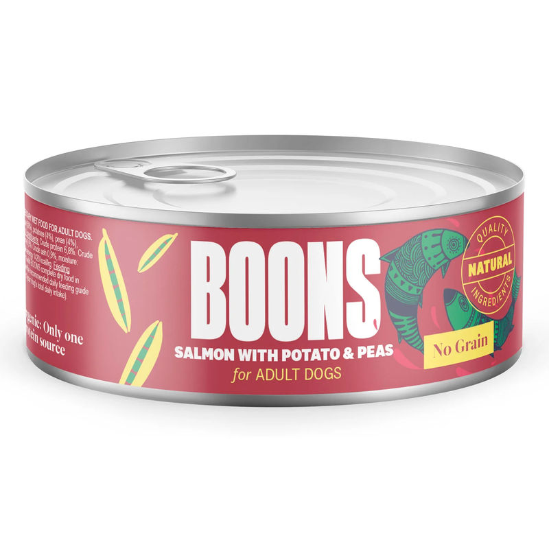 Ergänzungsnassfutter Boons für ausgewachsene Hunde Lachs
