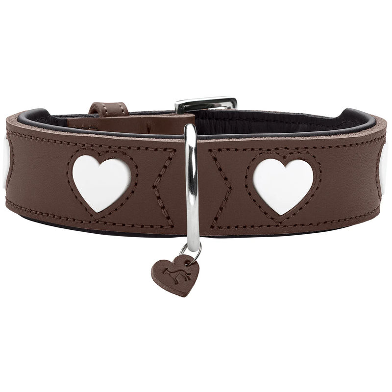 Halsband Love - Farbe:braun/schwarz - Größe:70
